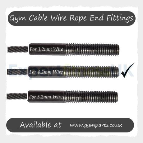 x 70mm Threaded Swage End Stud (4.2mm)
