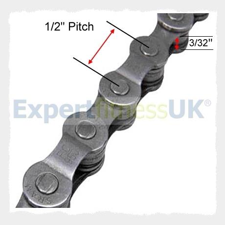 Exercise Bike Chain 1/2″ x 3/32″ Pitch image 2