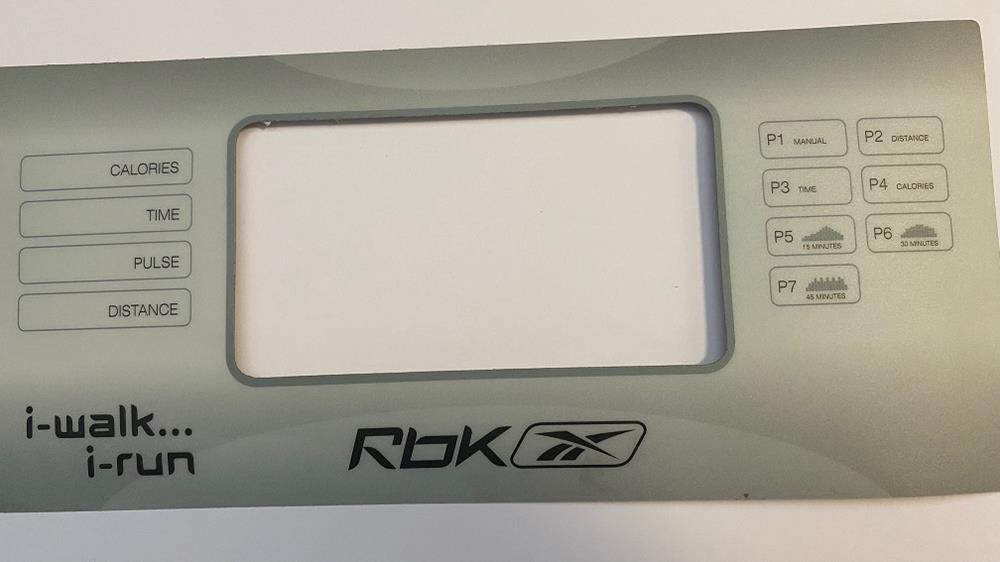 Reebok I-WALK-I RUN Treadmill Model RE-11306 Console Overlay Sticker