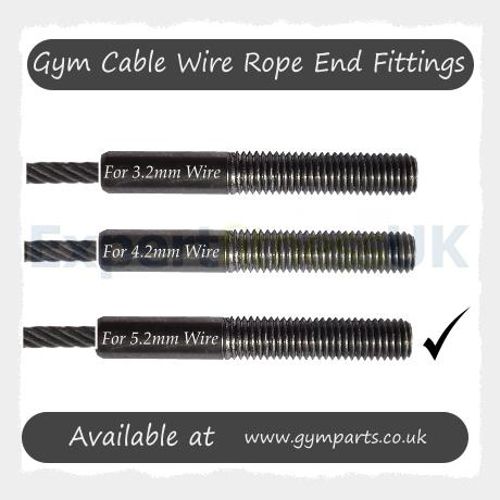 Gym Cable M10 x 70mm Threaded Swage End Stud (5.2 mm) R/H & L/H image 2