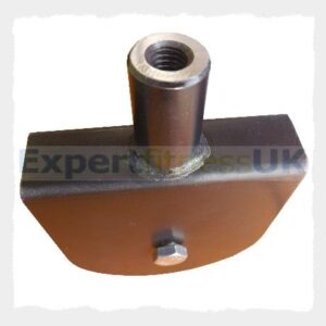 Gym Pulley Wheel Steel Bracket with 1/2″ Threaded Barrel