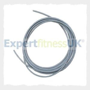 3mm CLEAR NYLON Coated to 4mm Gym Cable Wire Rope (per metre)